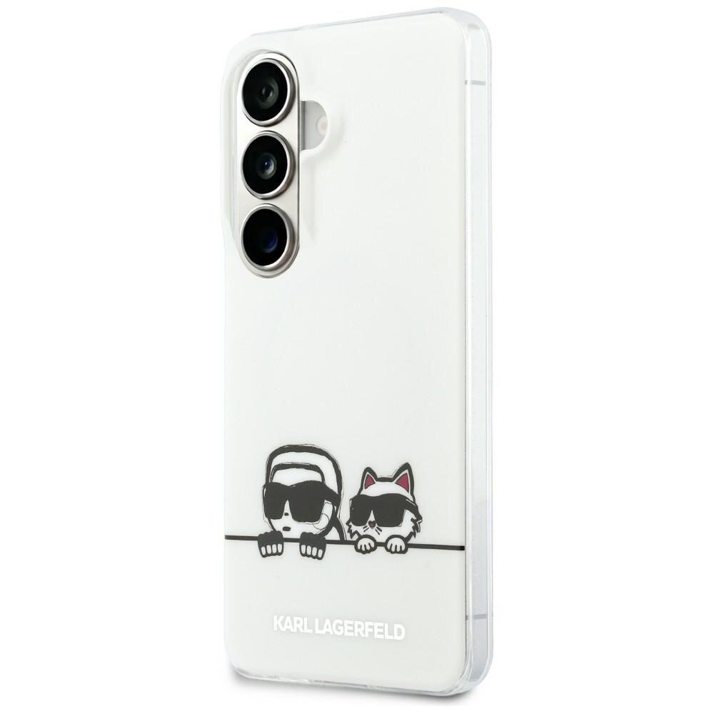 Samsung Galaxy S26 Karl Lagerfeld IML Peekaboo Karl & Choupette MagSafe dėklas – skaidrus