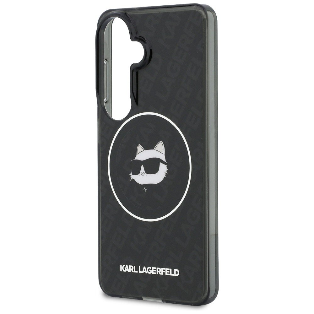 Samsung Galaxy S26 Karl Lagerfeld IML Repeated Choupette MagSafe dėklas – juodas 5