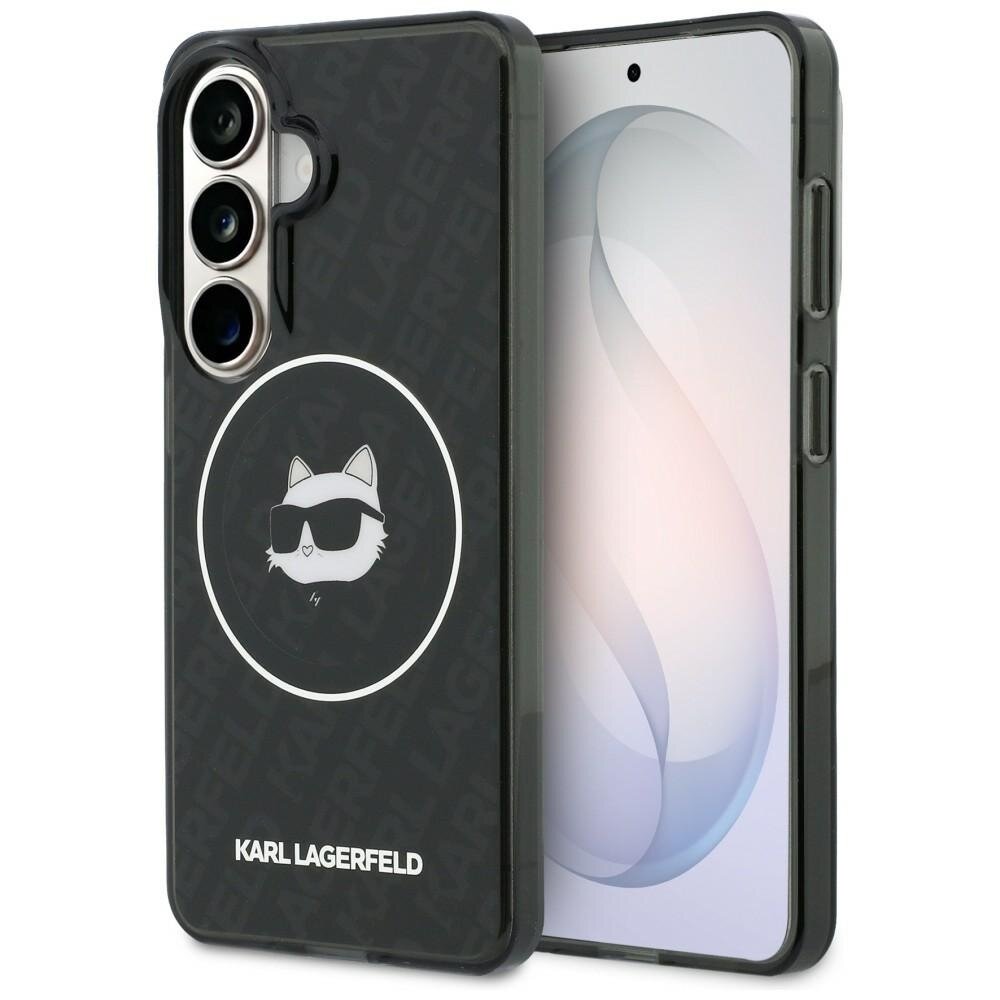 Samsung Galaxy S26 Karl Lagerfeld IML Repeated Choupette MagSafe dėklas – juodas Samsung Galaxy S26 Karl Lagerfeld IML Repeated Choupette MagSafe dėklas – juodas