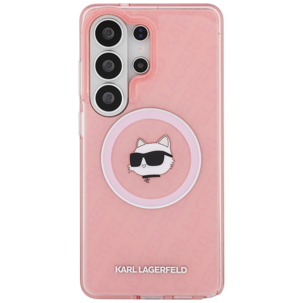 Samsung Galaxy S26 Ultra Karl Lagerfeld IML Repeated Choupette MagSafe dėklas – rožinis 2
