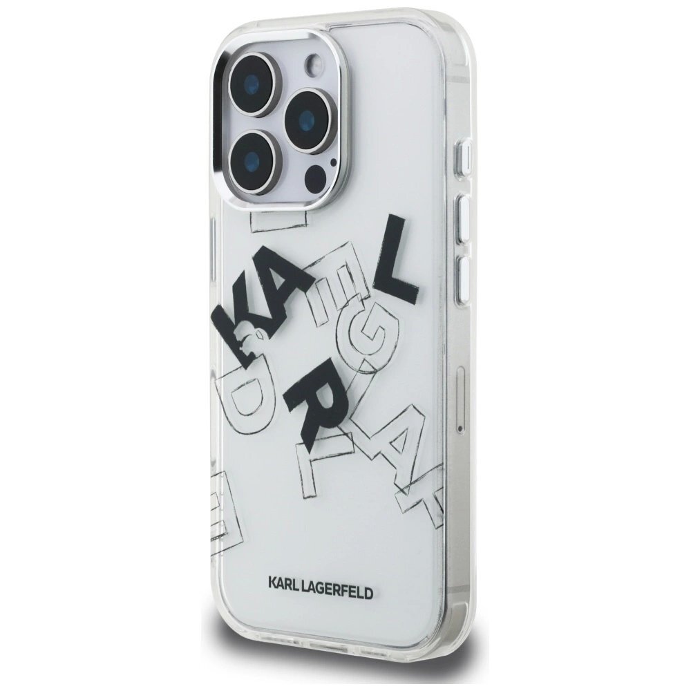 iPhone 16 Pro Max dėklas Karl Lagerfeld IML Sketched Graphic – skaidrus 1