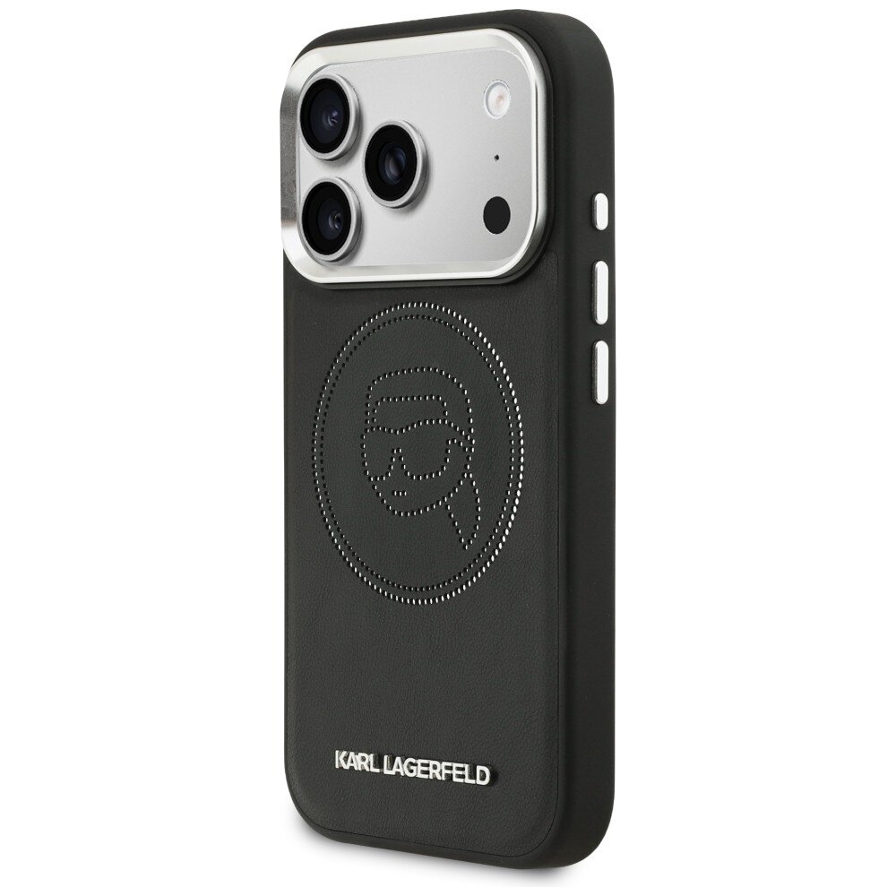iPhone 17 Pro Karl Lagerfeld K Head Point Logo MagSafe dėklas – juodas 1
