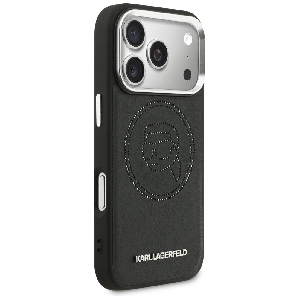 iPhone 17 Pro Karl Lagerfeld K Head Point Logo MagSafe dėklas – juodas 3