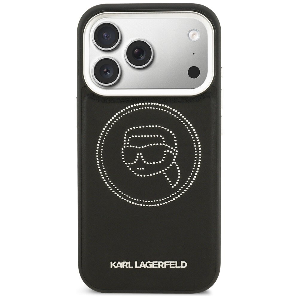 iPhone 17 Pro Max Karl Lagerfeld K Head Point Logo MagSafe dėklas – juodas 2