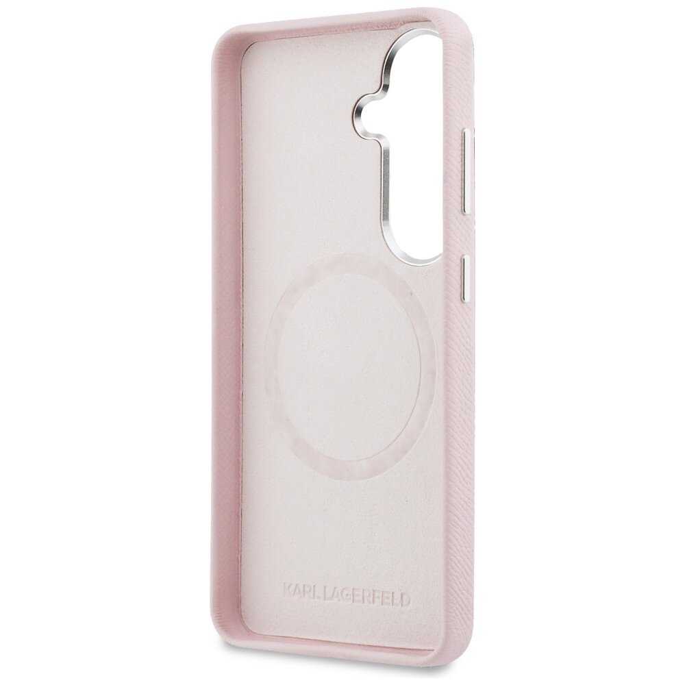 Samsung Galaxy S26 Karl Lagerfeld K Metal Logo MagSafe dėklas – rožinis 6