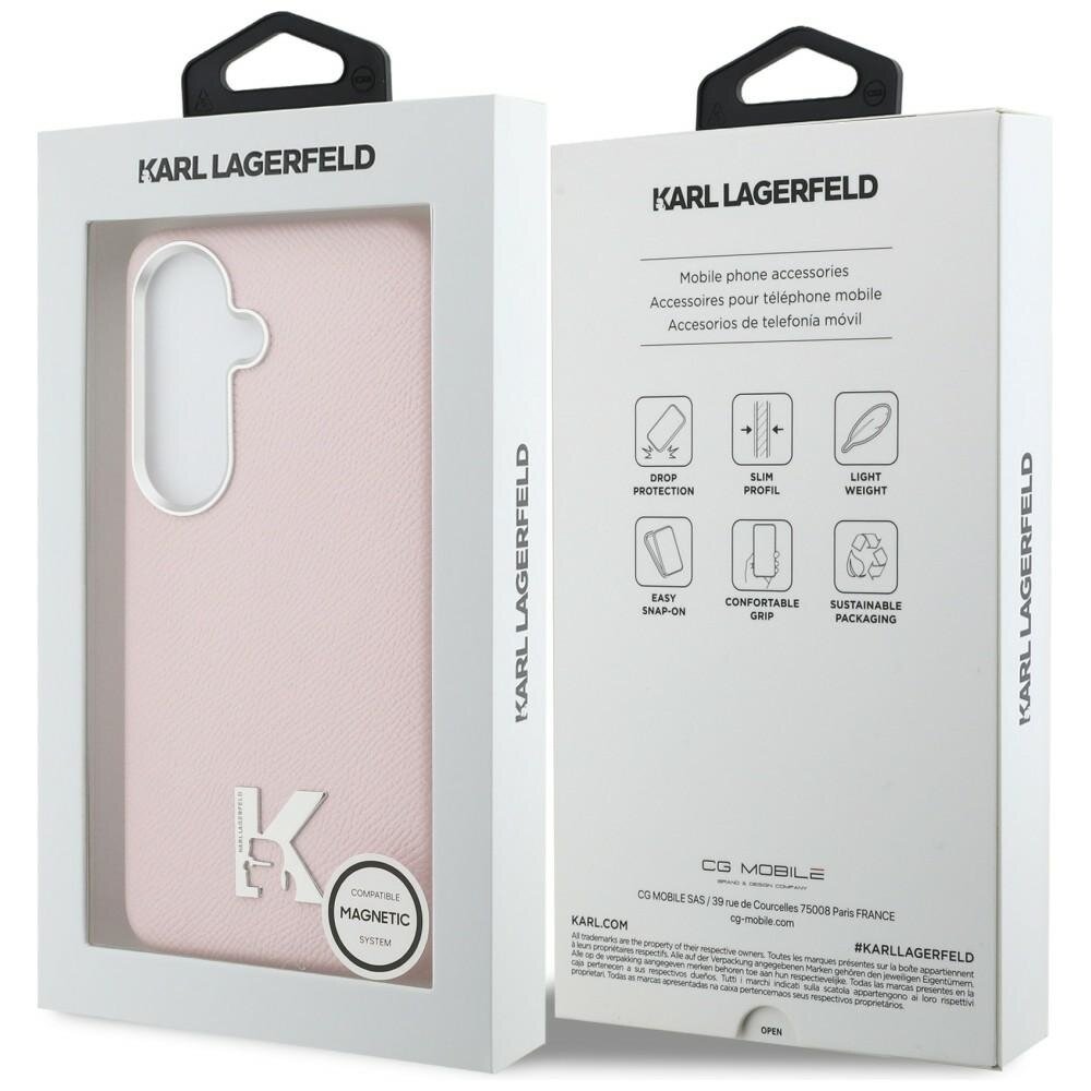 Samsung Galaxy S26 Karl Lagerfeld K Metal Logo MagSafe dėklas – rožinis 7