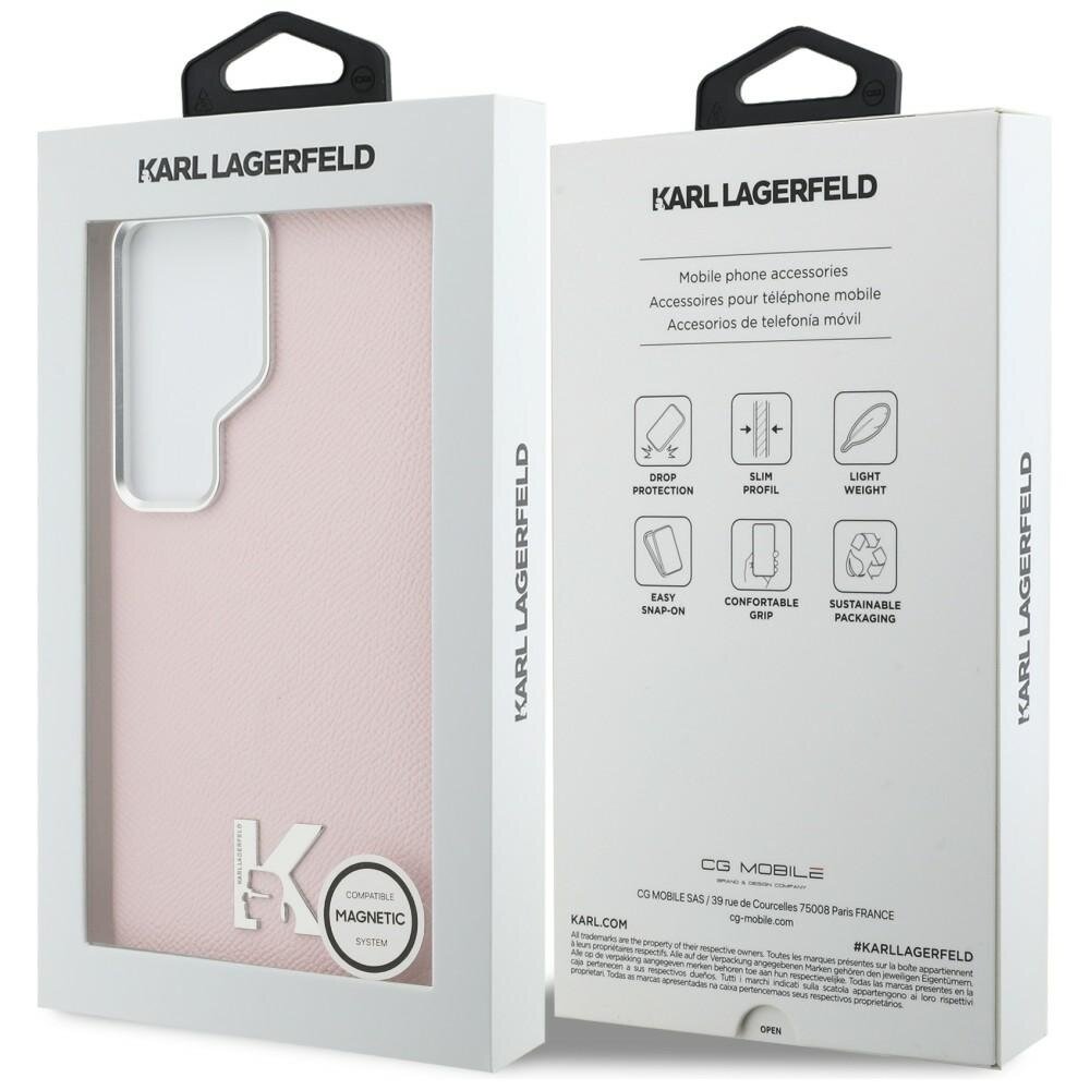 Samsung Galaxy S26 Ultra Karl Lagerfeld K Metal Logo MagSafe dėklas – rožinis 7