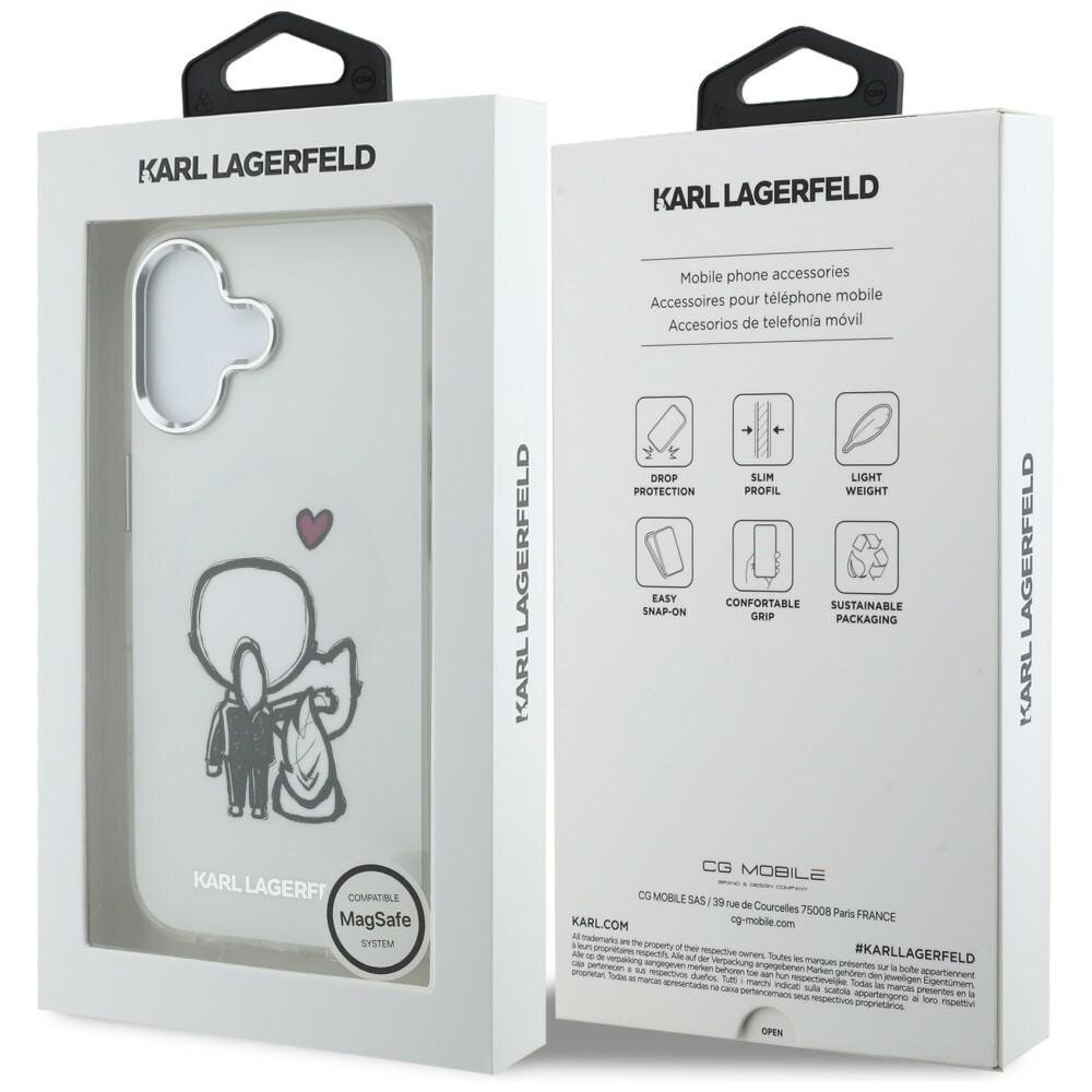 iPhone 17 Karl Lagerfeld Karl & Choupette Back MagSafe dėklas – skaidrus 7