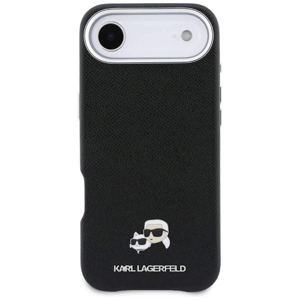 iPhone Air Karl Lagerfeld Karl & Choupette Head Pins Saffiano MagSafe dėklas – juodas 2 iPhone Air Karl Lagerfeld Karl & Choupette Head Pins Saffiano MagSafe dėklas – juodas 2