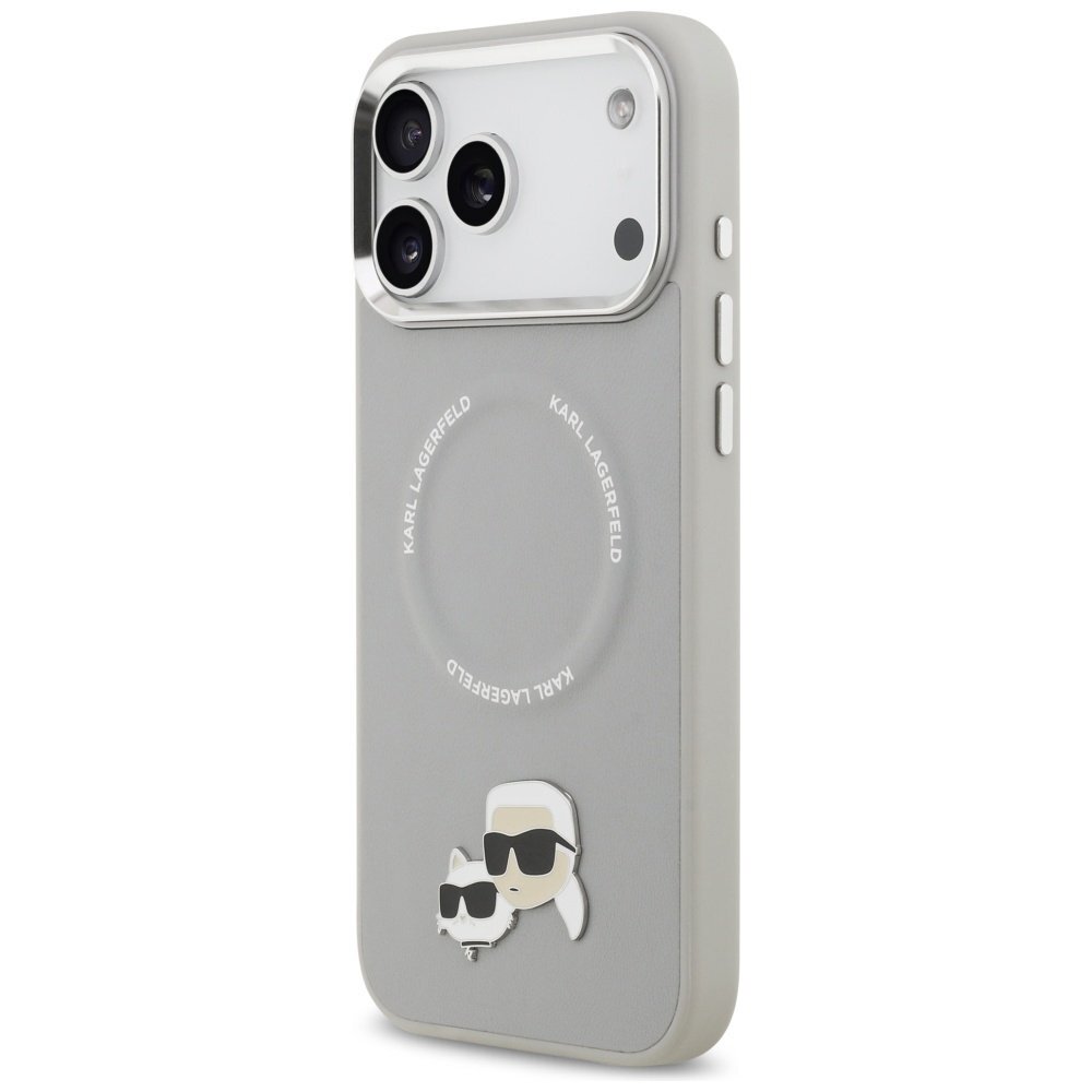 iPhone 17 Pro Max Karl Lagerfeld Karl & Choupette Pins MagSafe dėklas – pilkas 1 iPhone 17 Pro Max Karl Lagerfeld Karl & Choupette Pins MagSafe dėklas – pilkas 1