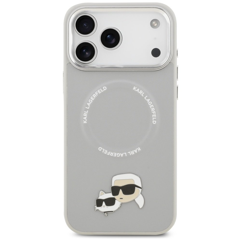 iPhone 17 Pro Max Karl Lagerfeld Karl & Choupette Pins MagSafe dėklas – pilkas 2 iPhone 17 Pro Max Karl Lagerfeld Karl & Choupette Pins MagSafe dėklas – pilkas 2