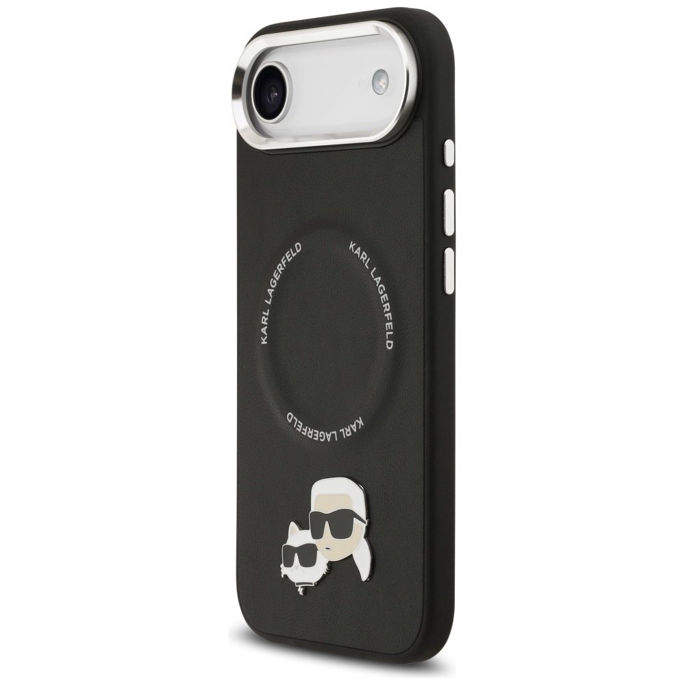 iPhone Air Karl Lagerfeld Karl & Choupette Pins MagSafe dėklas – juodas 1