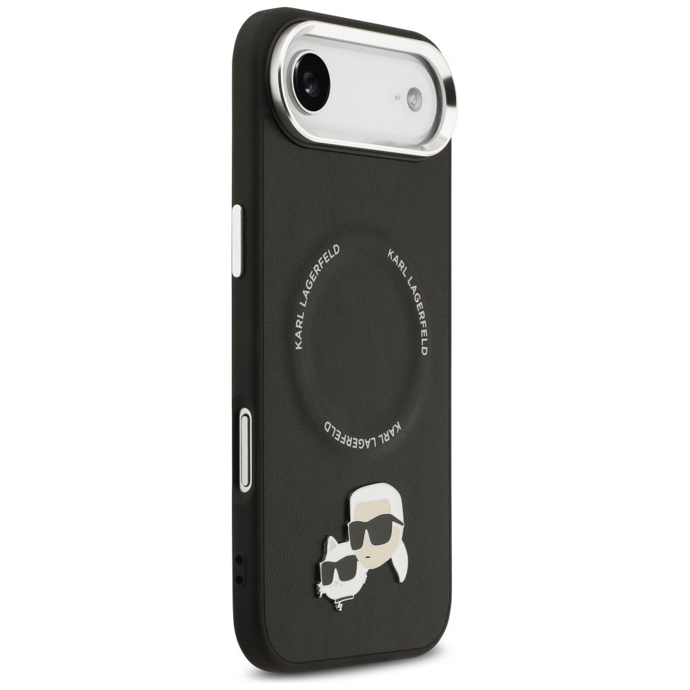 iPhone Air Karl Lagerfeld Karl & Choupette Pins MagSafe dėklas – juodas 3