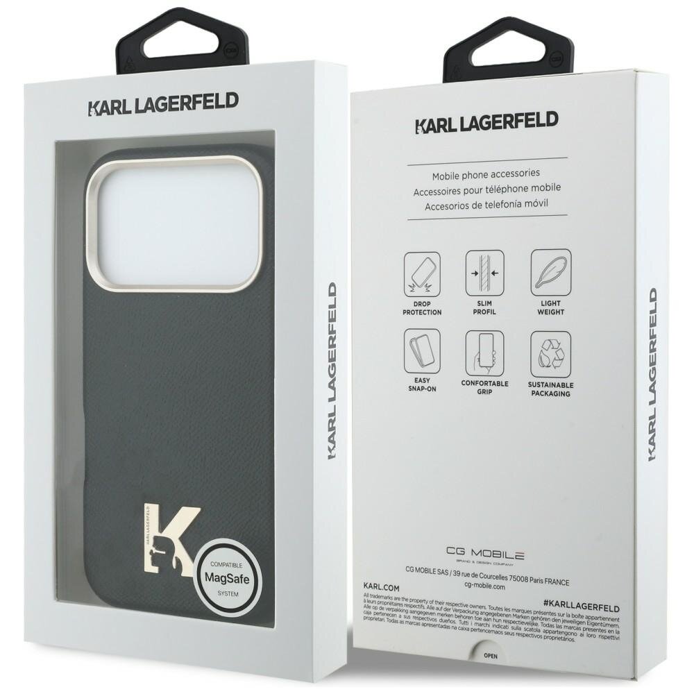iPhone 17 Pro Karl Lagerfeld Karl Head Logo MagSafe dėklas – juodas 7