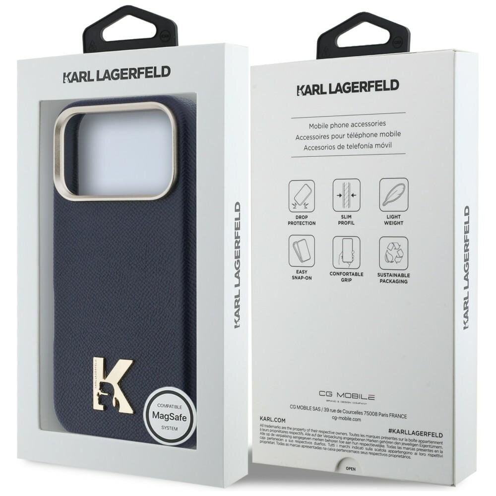 iPhone 17 Pro Karl Lagerfeld Karl Head Logo MagSafe dėklas – mėlynas 7
