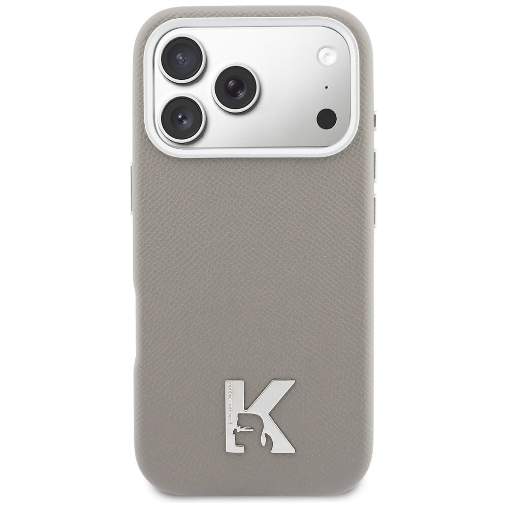 iPhone 17 Pro Karl Lagerfeld Karl Head Logo MagSafe dėklas – pilkas 2