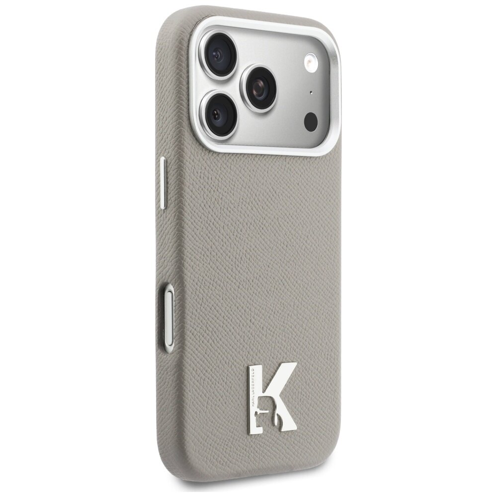 iPhone 17 Pro Karl Lagerfeld Karl Head Logo MagSafe dėklas – pilkas 3