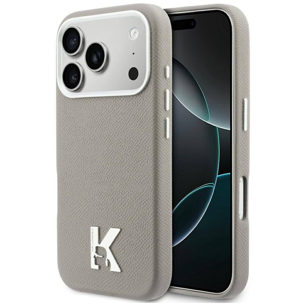 iPhone 17 Pro Karl Lagerfeld Karl Head Logo MagSafe dėklas – pilkas