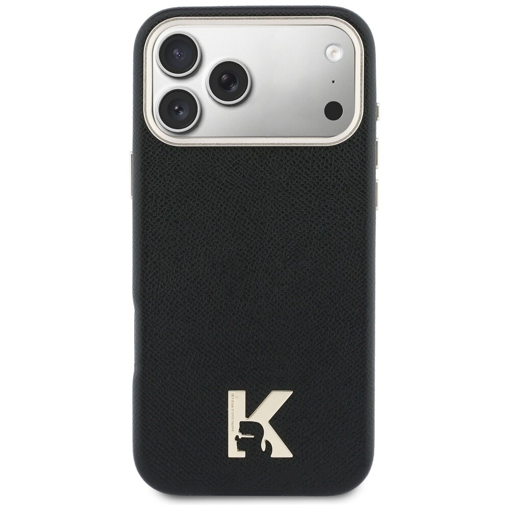 iPhone 17 Pro Max Karl Lagerfeld Karl Head Logo MagSafe dėklas – juodas 2