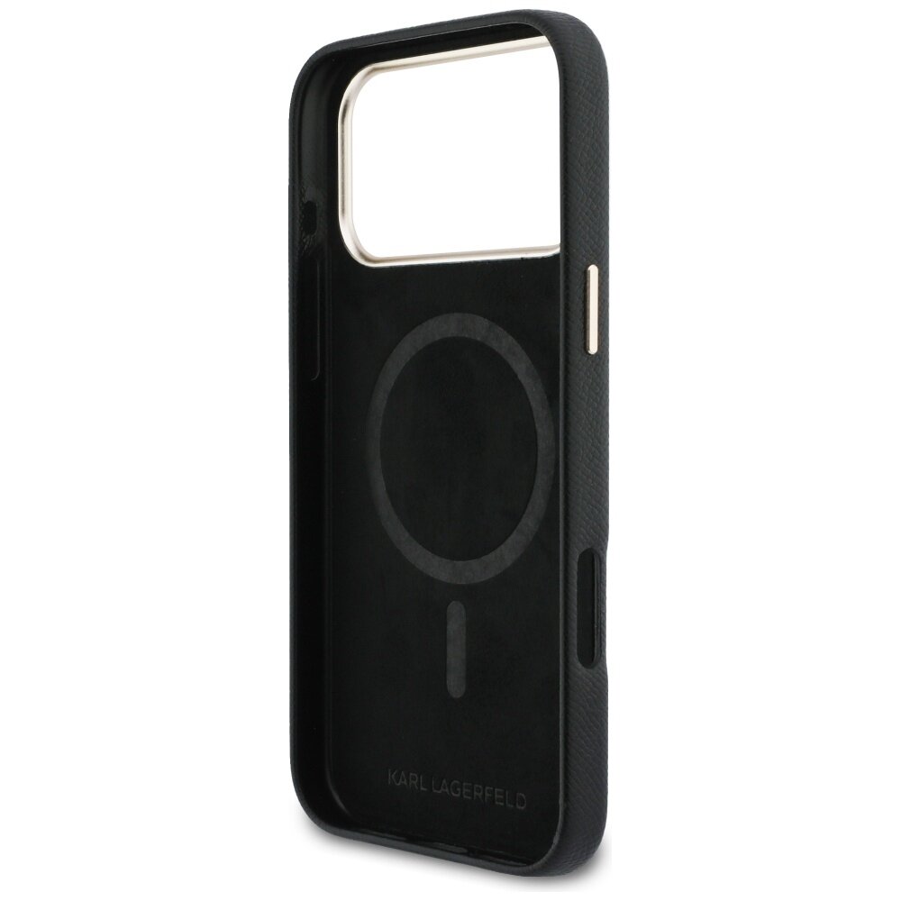 iPhone 17 Pro Max Karl Lagerfeld Karl Head Logo MagSafe dėklas – juodas 6