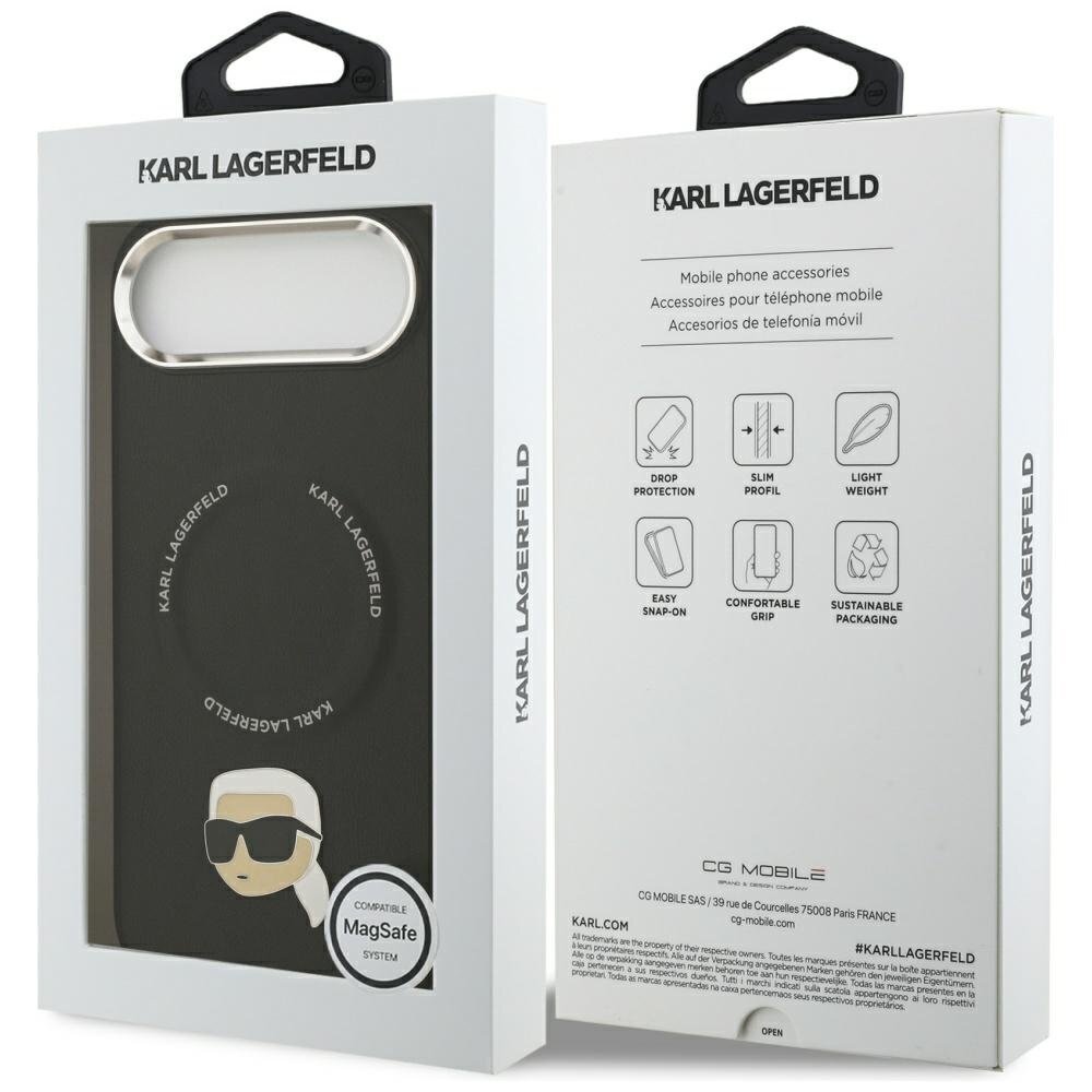 iPhone Air Karl Lagerfeld Karl Pin MagSafe dėklas – juodas 7