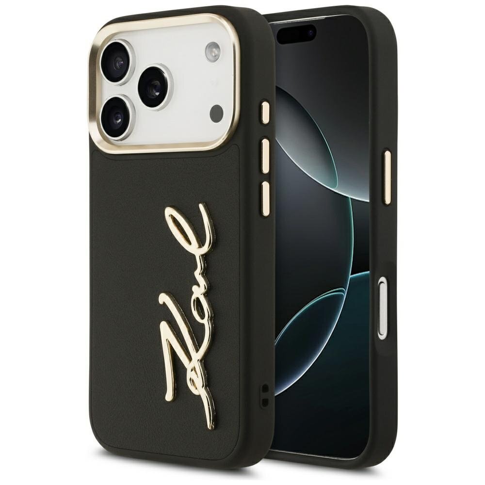 iPhone 17 Pro Karl Lagerfeld Karl Script Logo dėklas – juodas iPhone 17 Pro Karl Lagerfeld Karl Script Logo dėklas – juodas