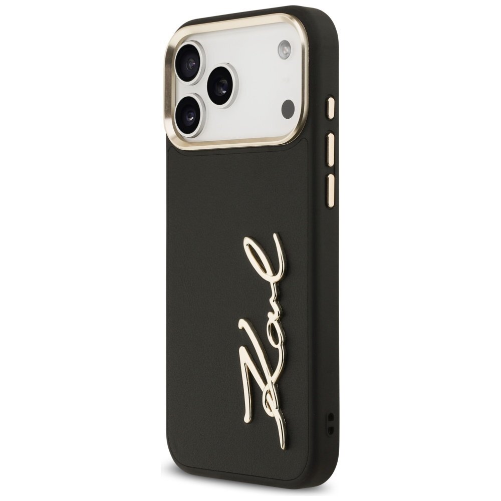 iPhone 17 Pro Max Karl Lagerfeld Karl Script Logo dėklas – juodas 1