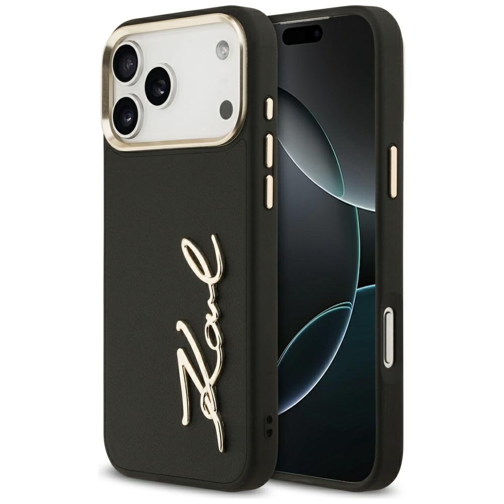 iPhone 17 Pro Max Karl Lagerfeld Karl Script Logo dėklas – juodas iPhone 17 Pro Max Karl Lagerfeld Karl Script Logo dėklas – juodas