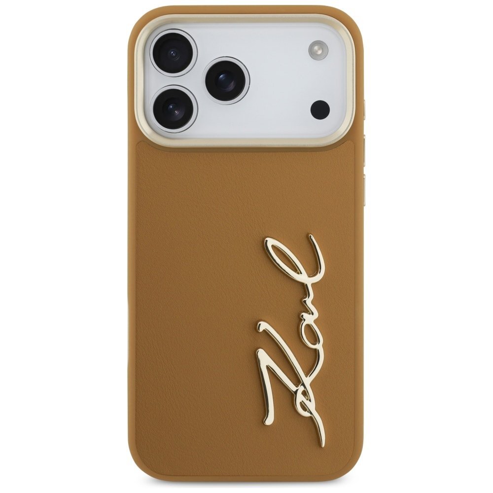 iPhone 17 Pro Max Karl Lagerfeld Karl Script Logo dėklas – rudas 2 iPhone 17 Pro Max Karl Lagerfeld Karl Script Logo dėklas – rudas 2