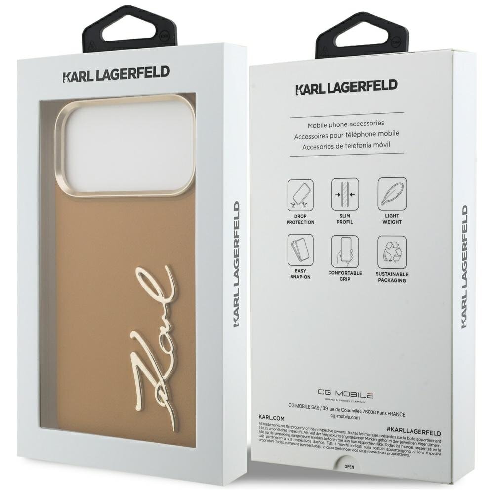 iPhone 17 Pro Max Karl Lagerfeld Karl Script Logo dėklas – rudas 7 iPhone 17 Pro Max Karl Lagerfeld Karl Script Logo dėklas – rudas 7