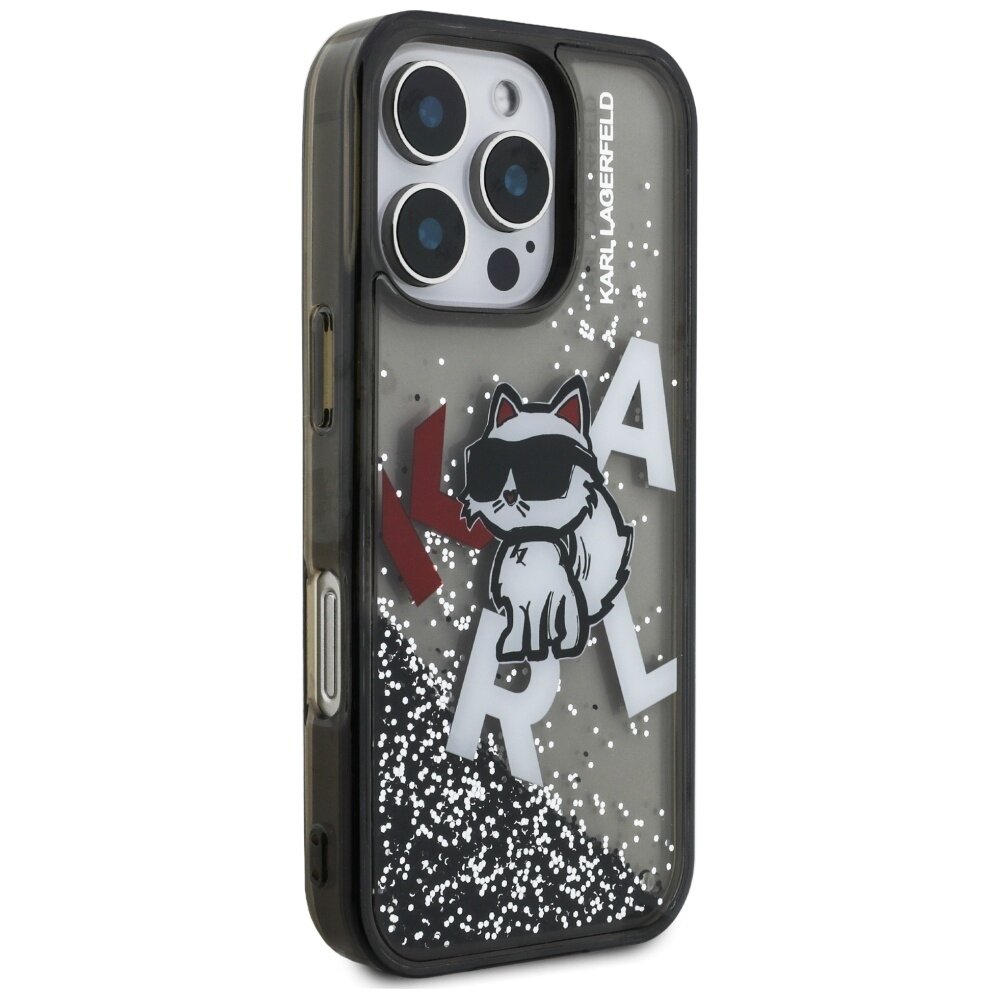 iPhone 16 Pro Karl Lagerfeld Liquid Glitter Choupette Logo dėklas – juodas 3 iPhone 16 Pro Karl Lagerfeld Liquid Glitter Choupette Logo dėklas – juodas 3