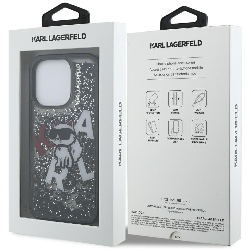 iPhone 16 Pro Karl Lagerfeld Liquid Glitter Choupette Logo dėklas – juodas 7 iPhone 16 Pro Karl Lagerfeld Liquid Glitter Choupette Logo dėklas – juodas 7