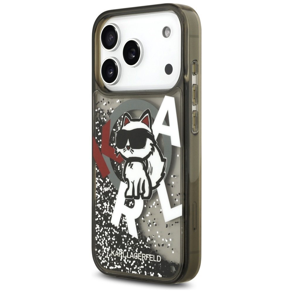 iPhone 17 Pro dėklas Karl Lagerfeld Liquid Glitter Choupette Logo su MagSafe – juodas 1 iPhone 17 Pro dėklas Karl Lagerfeld Liquid Glitter Choupette Logo su MagSafe – juodas 1
