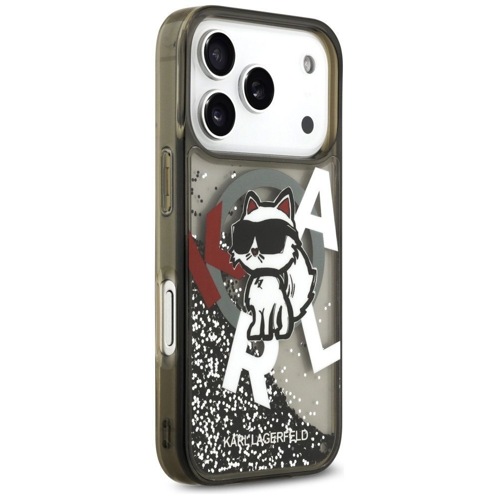 iPhone 17 Pro dėklas Karl Lagerfeld Liquid Glitter Choupette Logo su MagSafe – juodas 3 iPhone 17 Pro dėklas Karl Lagerfeld Liquid Glitter Choupette Logo su MagSafe – juodas 3