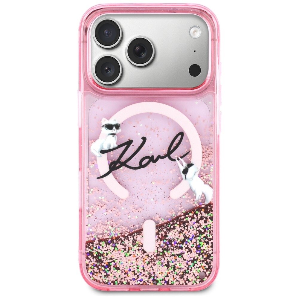 iPhone 17 Pro Max Karl Lagerfeld Liquid Glitter Karl Script Logo MagSafe dėklas – rožinis 2 iPhone 17 Pro Max Karl Lagerfeld Liquid Glitter Karl Script Logo MagSafe dėklas – rožinis 2