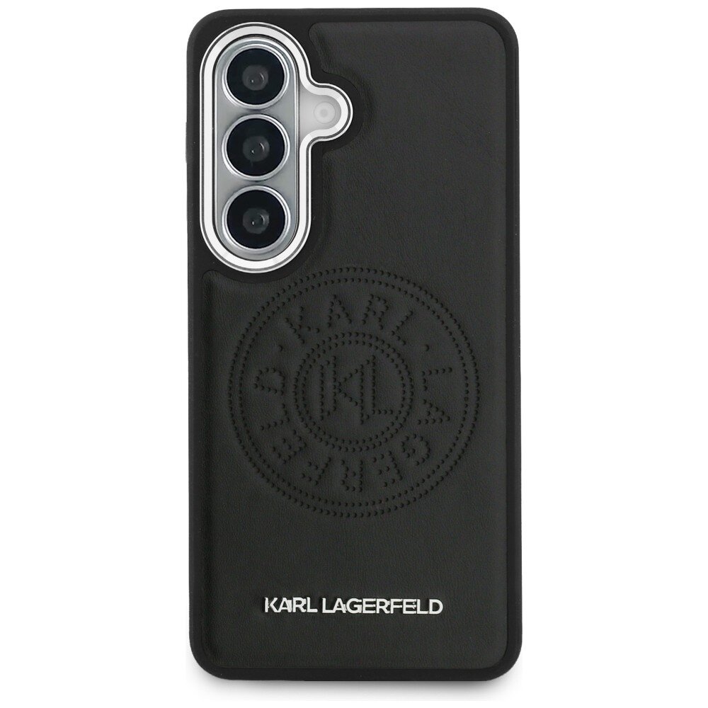 Samsung Galaxy S26 Karl Lagerfeld Perforated KL MagSafe dėklas – juodas 2