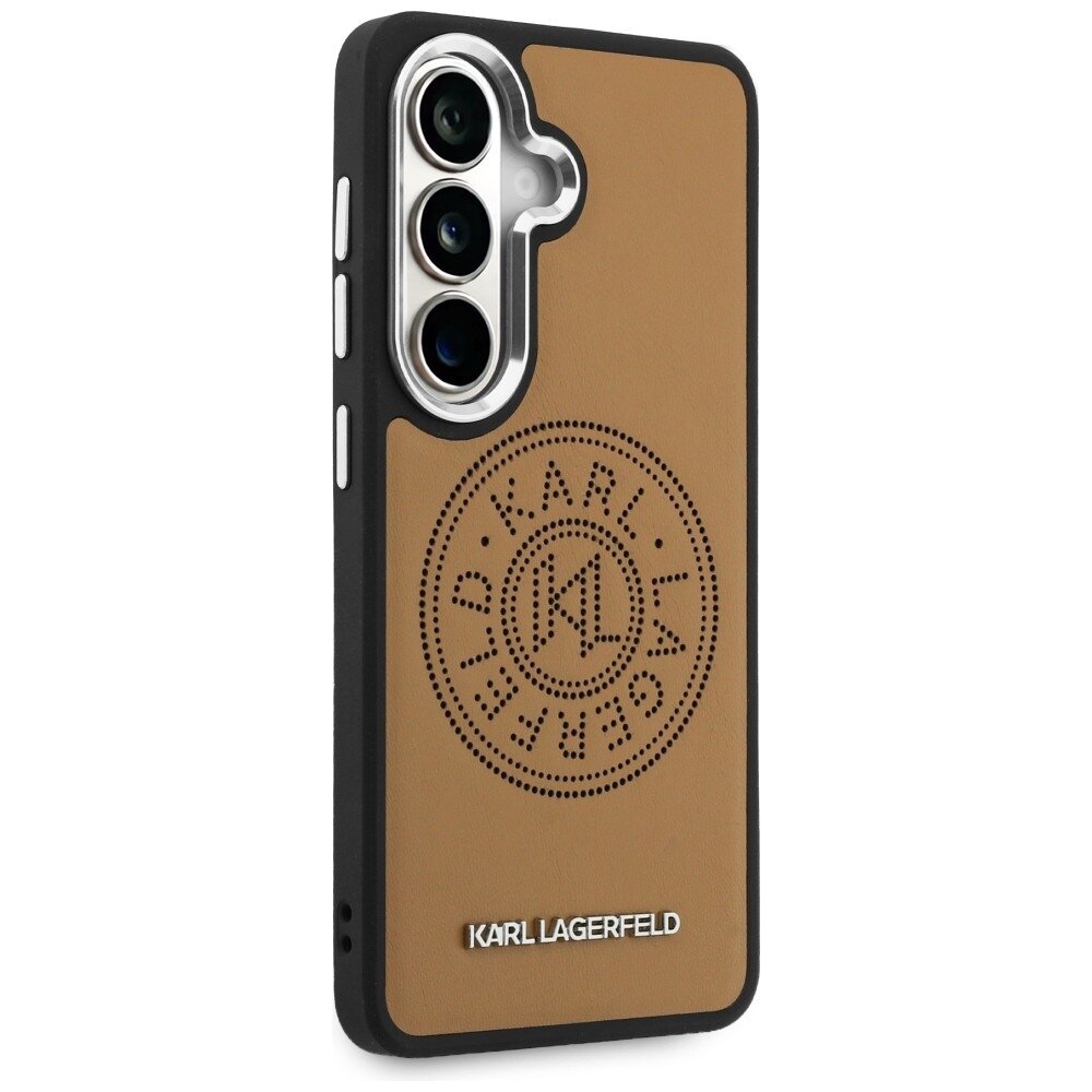 Samsung Galaxy S26 Karl Lagerfeld Perforated KL MagSafe dėklas – rudas 3