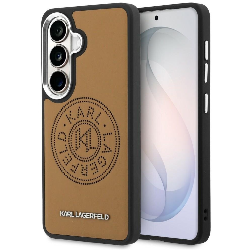Samsung Galaxy S26+ Karl Lagerfeld Perforated KL MagSafe dėklas – rudas