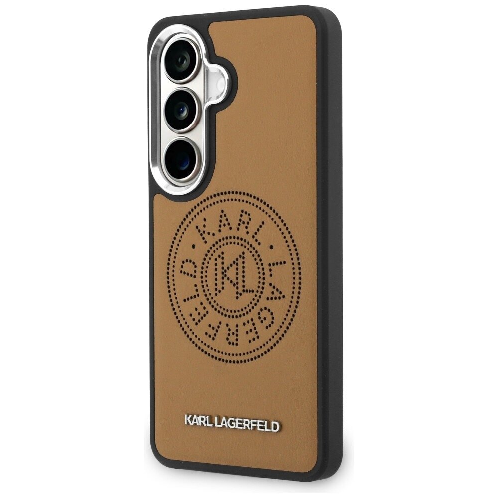 Samsung Galaxy S26+ Karl Lagerfeld Perforated KL MagSafe dėklas – rudas 1