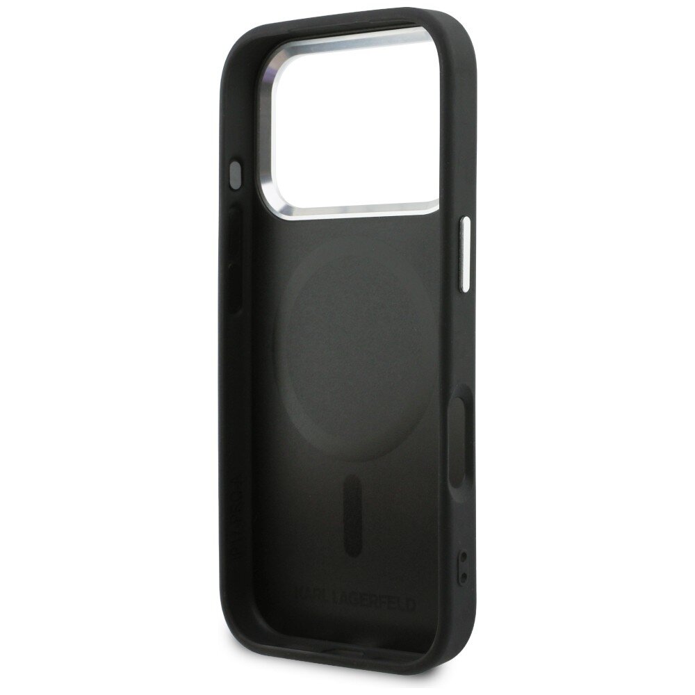 iPhone 17 Pro Max Karl Lagerfeld Point & Choupette Sketch MagSafe dėklas – juodas 6
