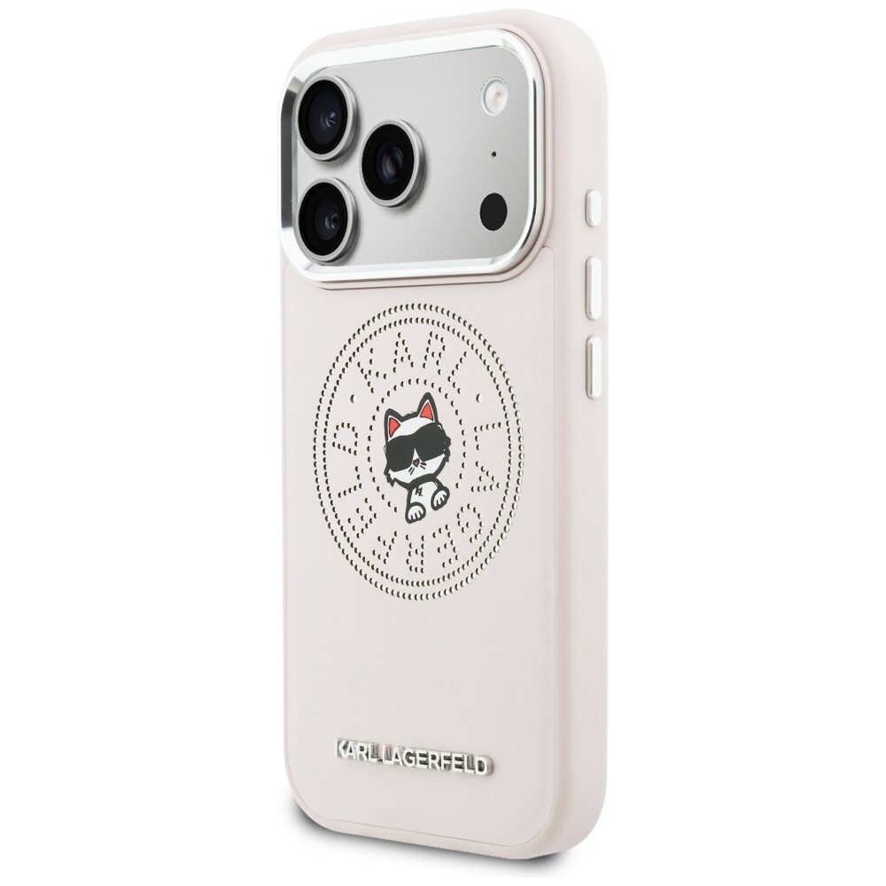 iPhone 17 Pro Karl Lagerfeld Point & Choupette Sketch MagSafe dėklas – rožinis 1