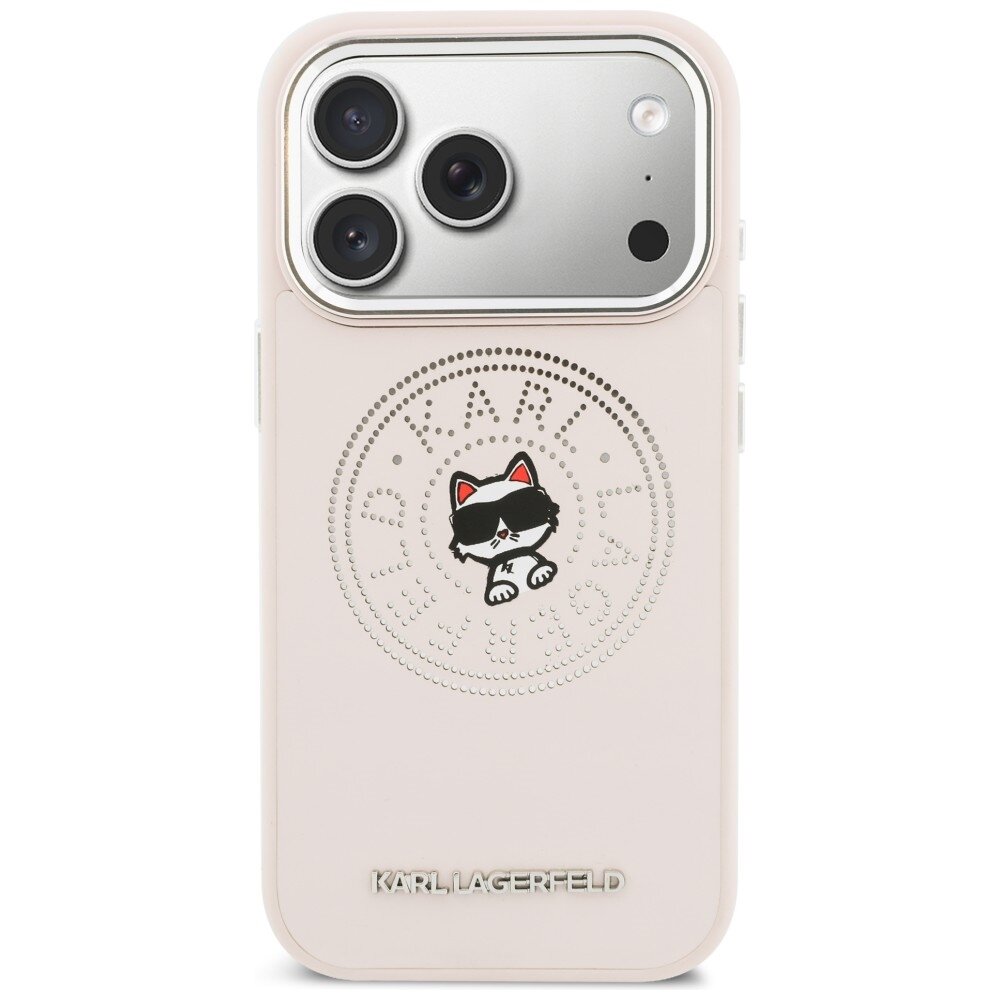 iPhone 17 Pro Karl Lagerfeld Point & Choupette Sketch MagSafe dėklas – rožinis 2