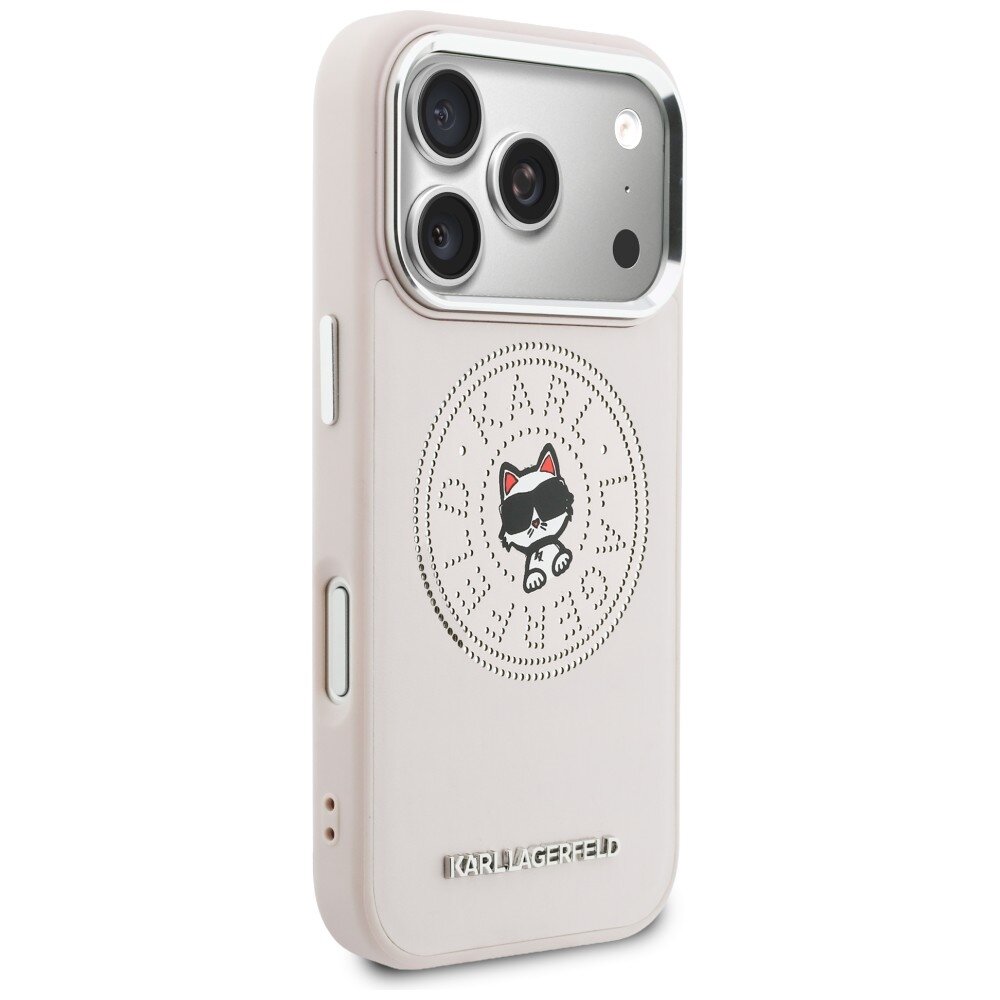 iPhone 17 Pro Karl Lagerfeld Point & Choupette Sketch MagSafe dėklas – rožinis 3