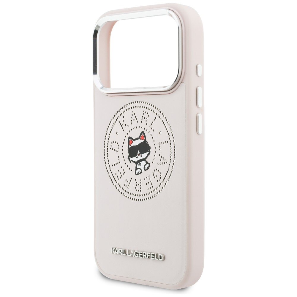iPhone 17 Pro Karl Lagerfeld Point & Choupette Sketch MagSafe dėklas – rožinis 5