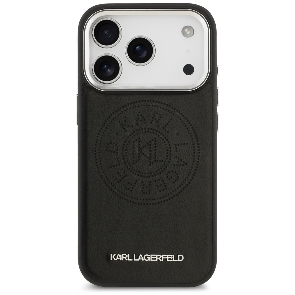 iPhone 17 Pro Max Karl Lagerfeld Point & Metal Logo MagSafe dėklas – juodas 2
