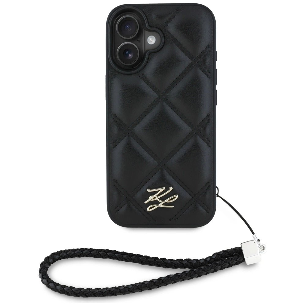 iPhone 16 – Karl Lagerfeld Quilted Initial Logo & Chain Strap dėklas - Juodas 1 iPhone 16 – Karl Lagerfeld Quilted Initial Logo & Chain Strap dėklas - Juodas 1