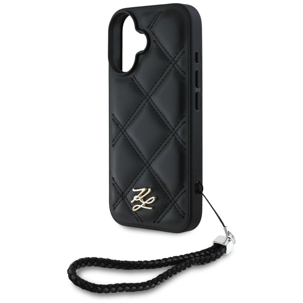 iPhone 16 – Karl Lagerfeld Quilted Initial Logo & Chain Strap dėklas - Juodas 4 iPhone 16 – Karl Lagerfeld Quilted Initial Logo & Chain Strap dėklas - Juodas 4
