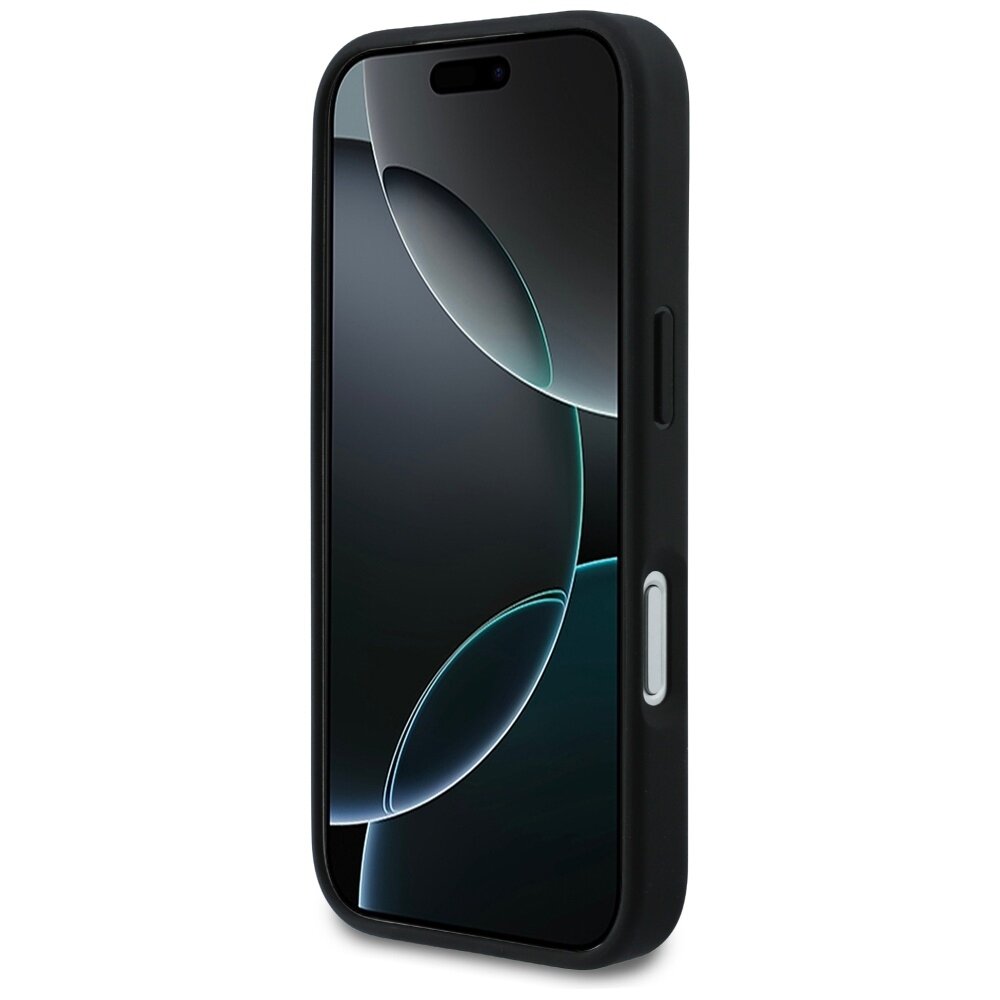 iPhone 17 Pro Karl Lagerfeld Rhinestones Karl & Choupette Pin dėklas – juodas 4