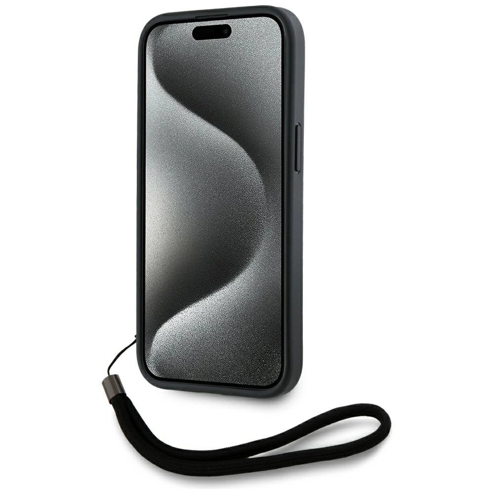 iPhone 15 Karl Lagerfeld Saffiano Athleisure Stripes Cord dėklas - rožinis 3 iPhone 15 Karl Lagerfeld Saffiano Athleisure Stripes Cord dėklas - rožinis 3