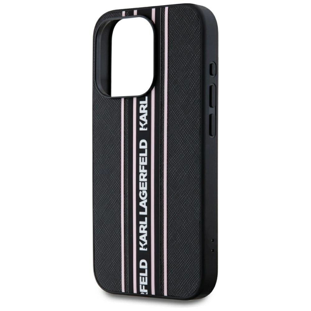 iPhone 15 Pro Karl Lagerfeld Saffiano Athleisure Stripes Cord dėklas - rožinis 4 iPhone 15 Pro Karl Lagerfeld Saffiano Athleisure Stripes Cord dėklas - rožinis 4